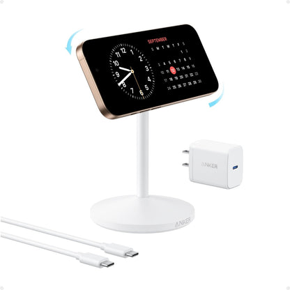 Anker MagGo Wireless Charger (Stand) with Adapter and Cable BOA - Cartsfy Inc.