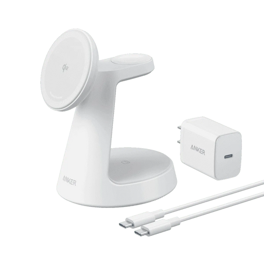 Anker MagGo Wireless Charging Station (3-in-1, Dock Stand) Anker Black Aurora White Black-Aurora White-