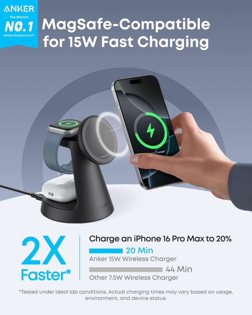 Anker MagGo Wireless Charging Station (3-in-1, Dock Stand) Cartsfy Inc.