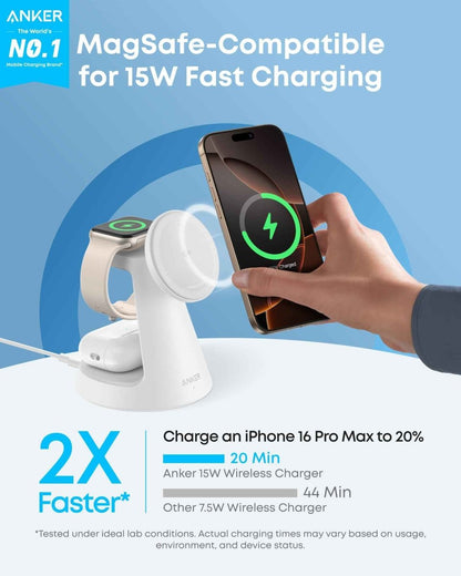 Anker MagGo Wireless Charging Station (3 - in - 1, Dock Stand) - Cartsfy Inc.