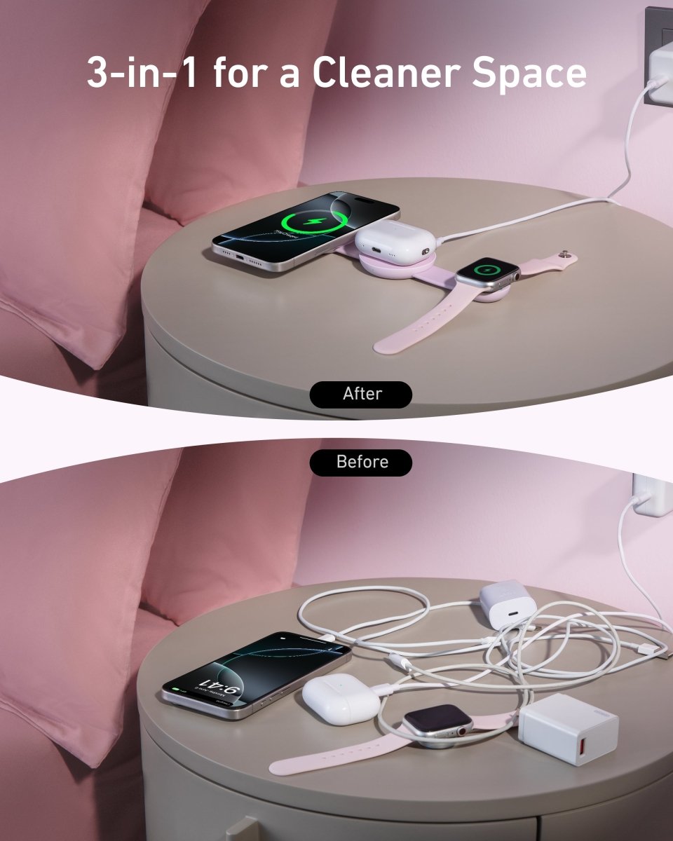 Anker MagGo Wireless Charging Station (3 - in - 1, Foldable Pad) - Cartsfy Inc.