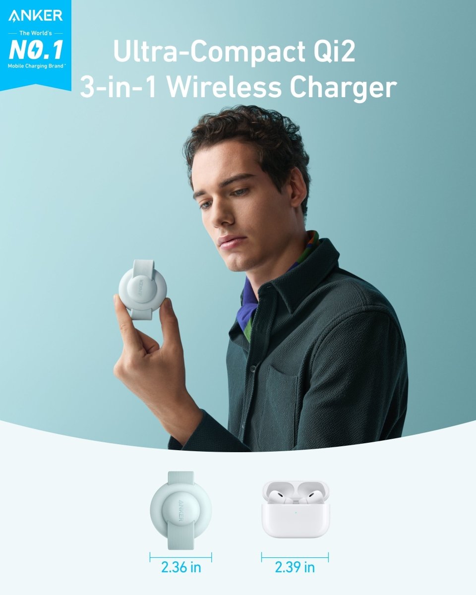 Anker MagGo Wireless Charging Station (3 - in - 1, Foldable Pad) - Cartsfy Inc.