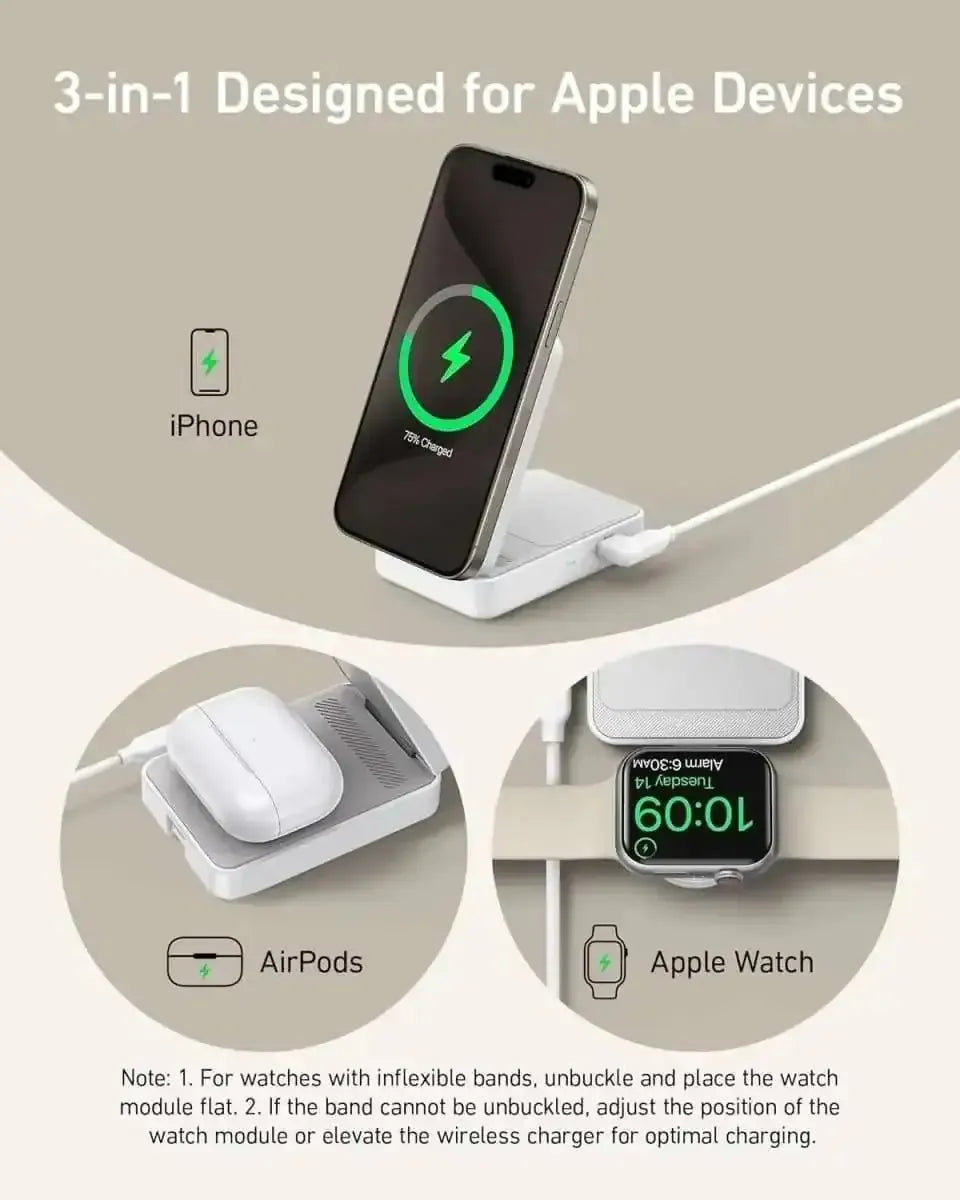 Anker MagGo Wireless Charging Station (Foldable 3-in-1) Cartsfy Inc.