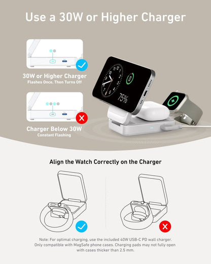 Anker MagGo Wireless Charging Station (Foldable 3 - in - 1) - Cartsfy Inc.