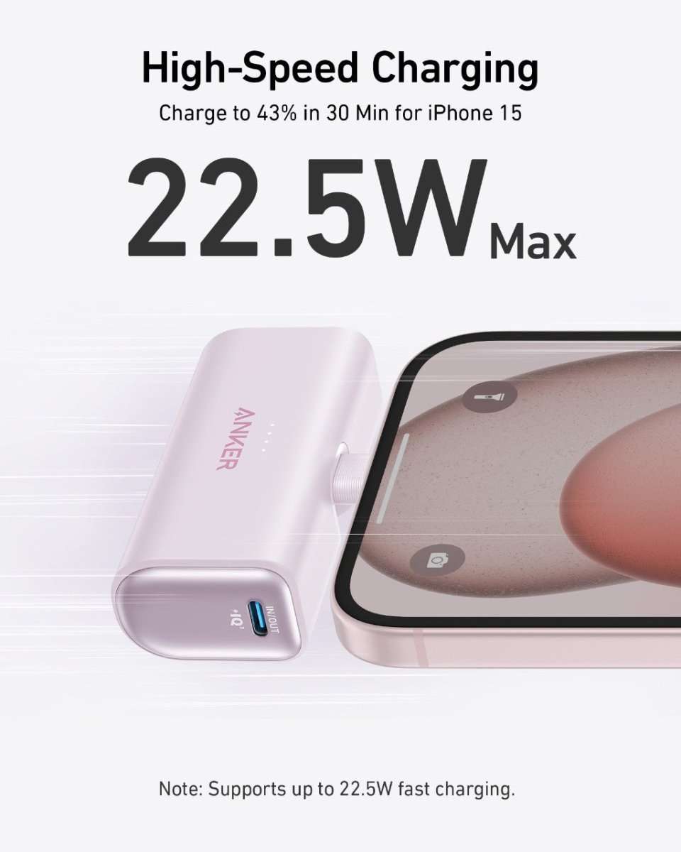 Anker Nano 5000mAh USB-C Power Bank with Built-In Connector, 22.5W Fast Charging Cartsfy Inc.