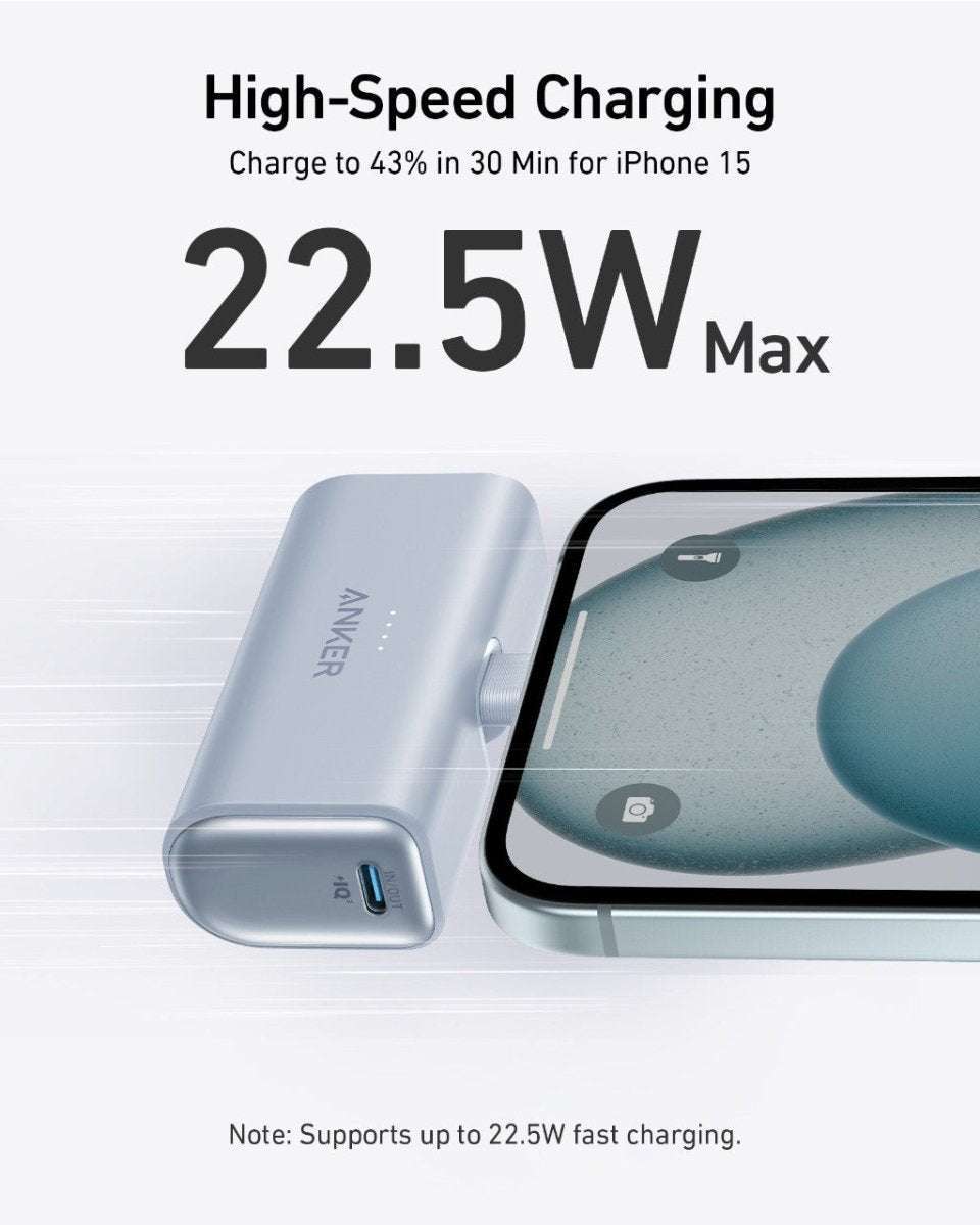 Anker Nano 5000mAh USB-C Power Bank with Built-In Connector, 22.5W Fast Charging Cartsfy Inc.