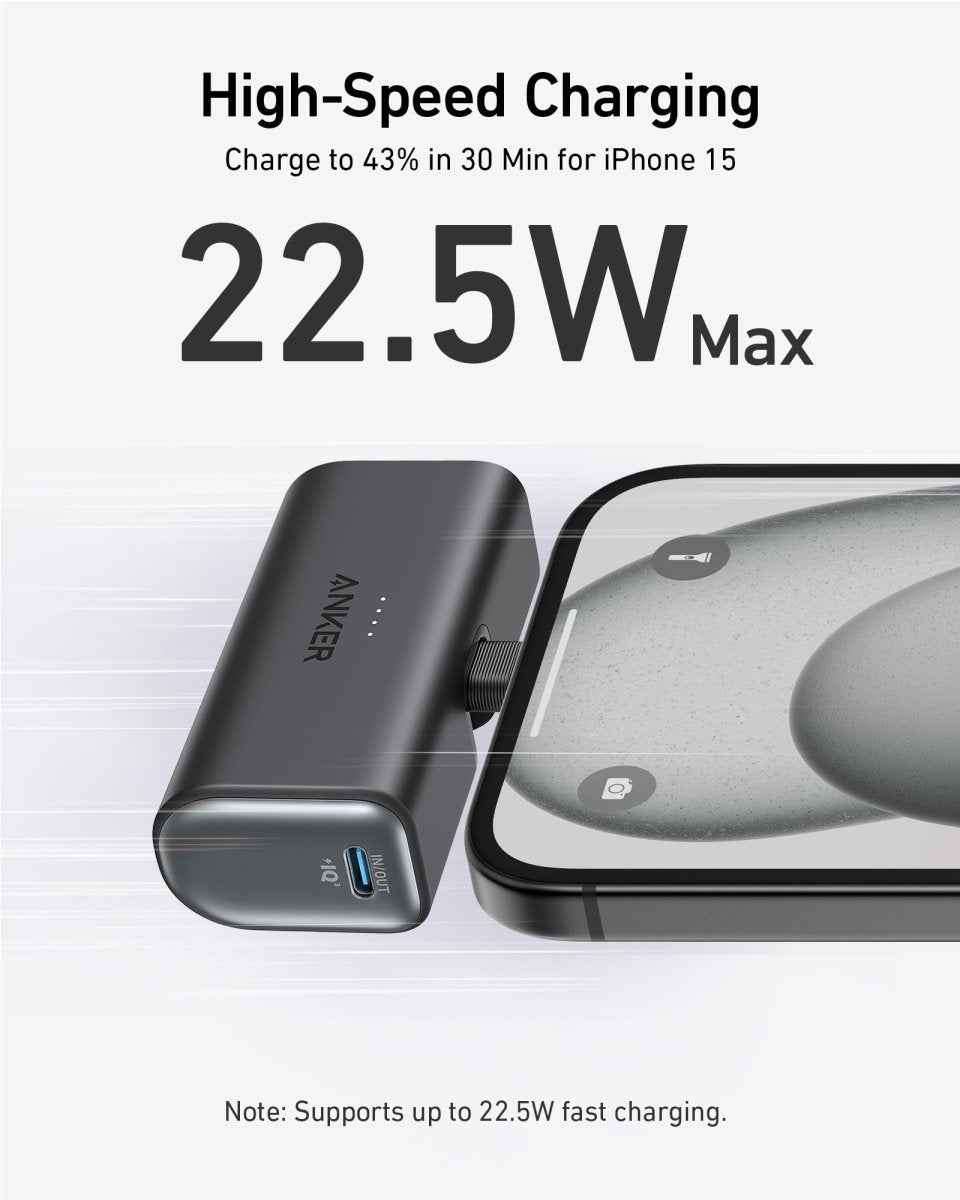 Anker Nano 5000mAh USB-C Power Bank with Built-In Connector, 22.5W Fast Charging Cartsfy Inc.