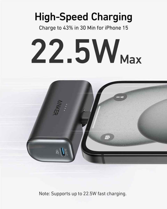 Anker Nano 5000mAh USB-C Power Bank with Built-In Connector, 22.5W Fast Charging Cartsfy Inc.