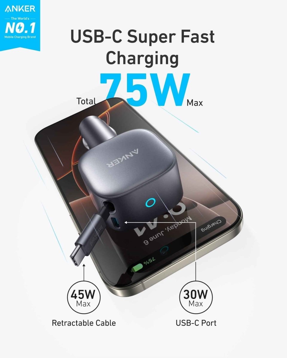 Anker Nano 75W Car Charger - Cartsfy Inc.