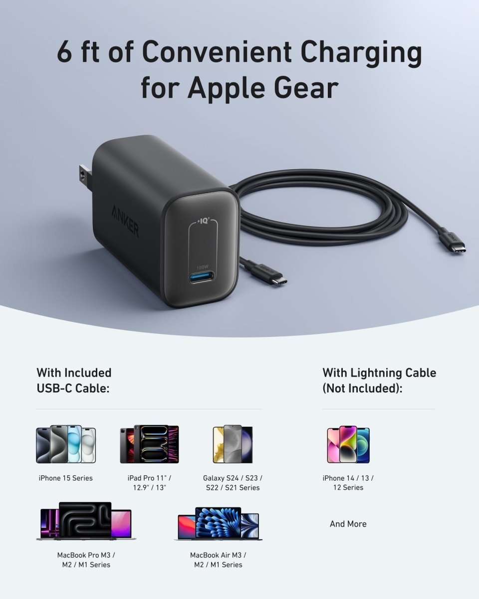 Anker Nano Charger (100W) with USB-C Cable Cartsfy Inc.