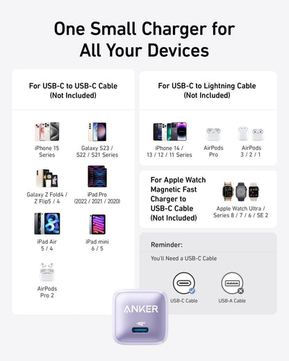 Anker Nano Charger (20W) - Cartsfy Inc.