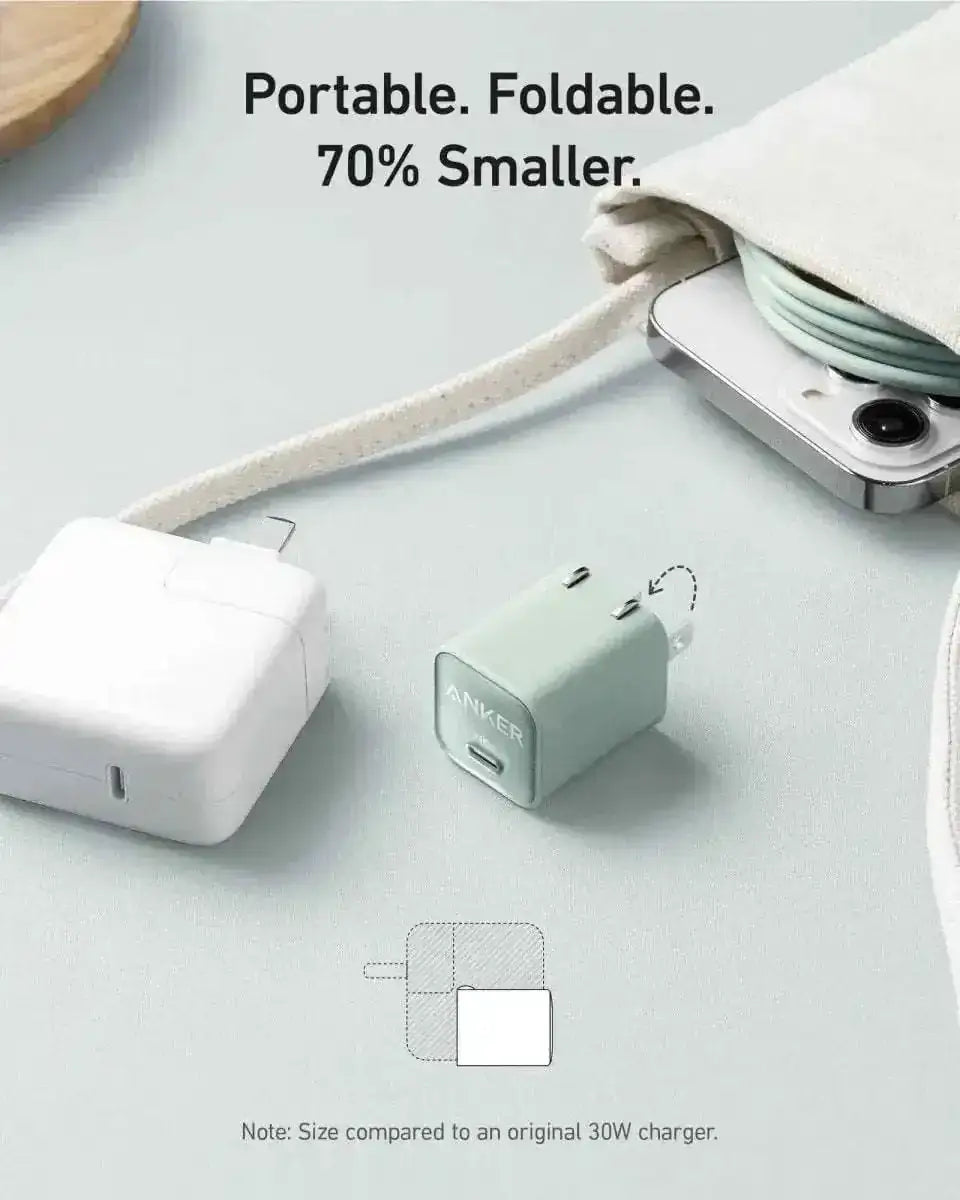 Anker Nano Charger (30W) Anker Phantom Black Aurora White Natural Green Phantom Black-Aurora White-Natural Green-Misty Blue-Lilac Purple-