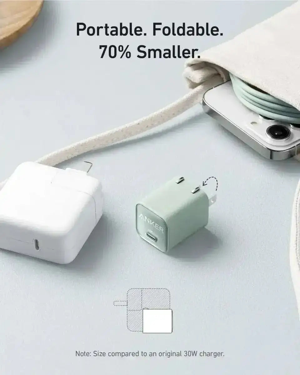 Anker Nano Charger (30W) Anker Phantom Black Aurora White Natural Green Phantom Black-Aurora White-Natural Green-Misty Blue-Lilac Purple-