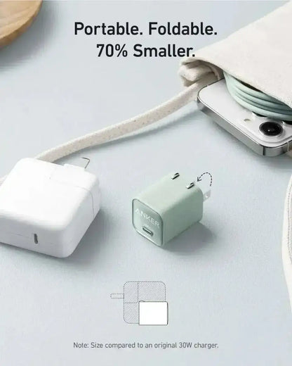 Anker Nano Charger (30W) Anker Phantom Black Aurora White Natural Green Phantom Black-Aurora White-Natural Green-Misty Blue-Lilac Purple-