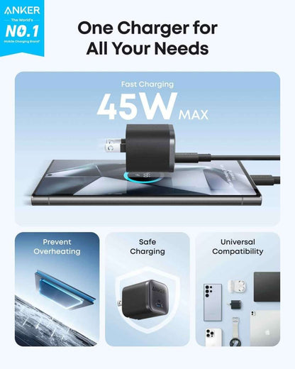 Anker Nano Charger (45W) with USB-C to USB-C Cable Cartsfy Inc.