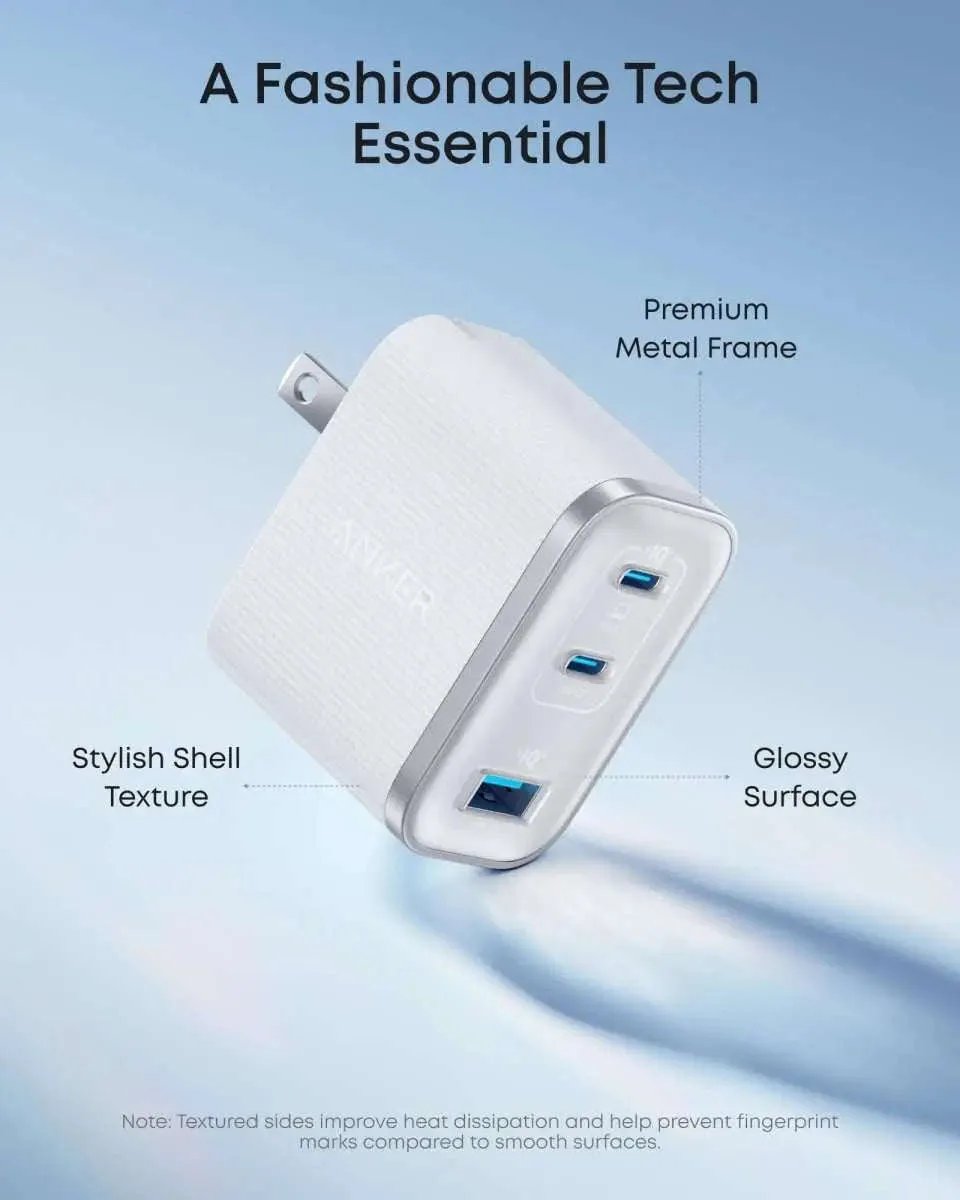 Anker Nano Charger (70W, 3 Ports) Anker Shell White Black Stone Teal Oasis Shell White-Black Stone-Teal Oasis-