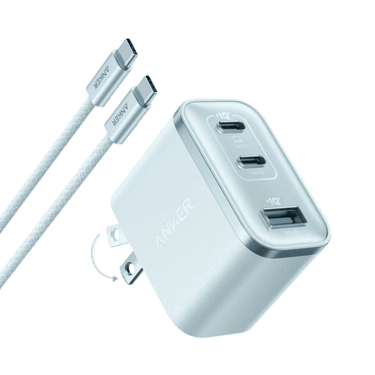 Anker Nano Charger (70W, 3 Ports) Anker Shell White Black Stone Teal Oasis Shell White-Black Stone-Teal Oasis-