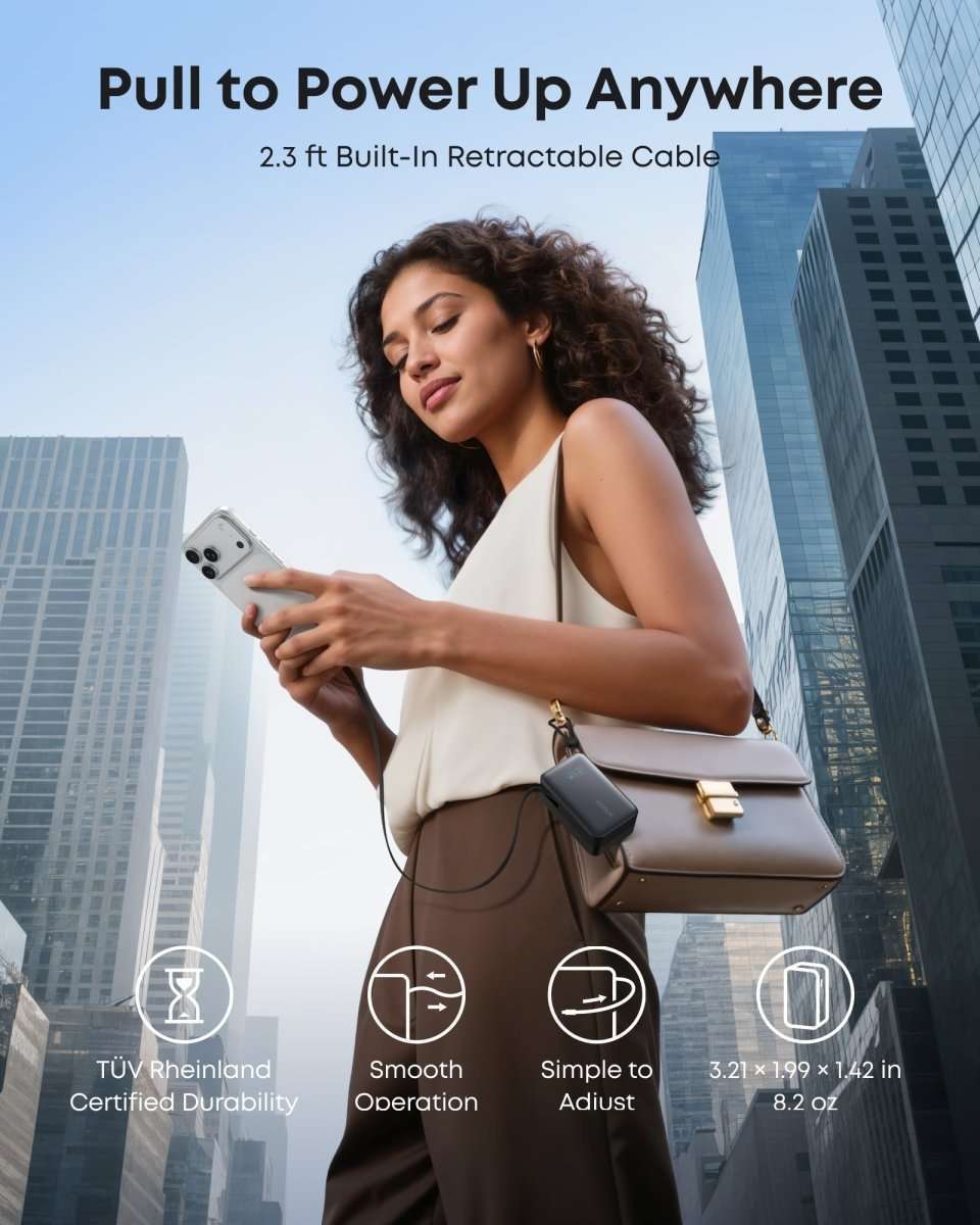 Anker Nano Power Bank (10K, 45W, Built-In Retractable USB-C Cable) Cartsfy Inc.