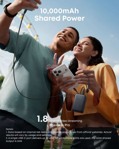 Anker Nano Power Bank (10K, 45W, Built-In Retractable USB-C Cable) Cartsfy Inc.