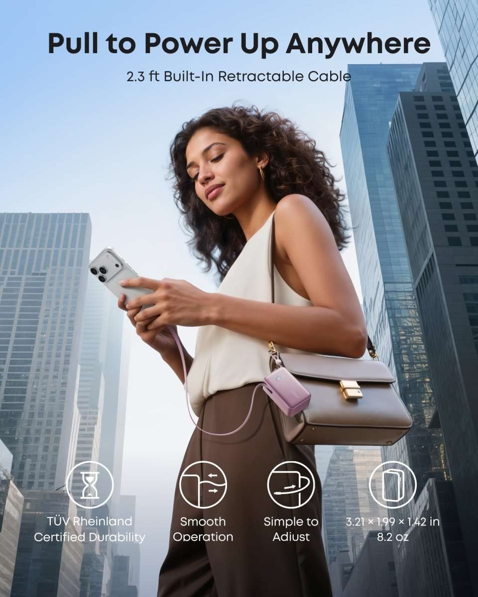 Anker Nano Power Bank (10K, 45W, Built-In Retractable USB-C Cable) Cartsfy Inc.