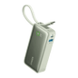 Anker nano power bank in natural green with built-in USB-C cable
