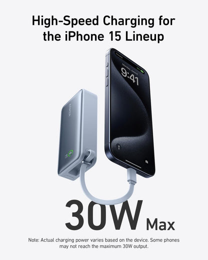 Anker Nano Power Bank (30W, Built - In USB - C Cable) - Cartsfy Inc.