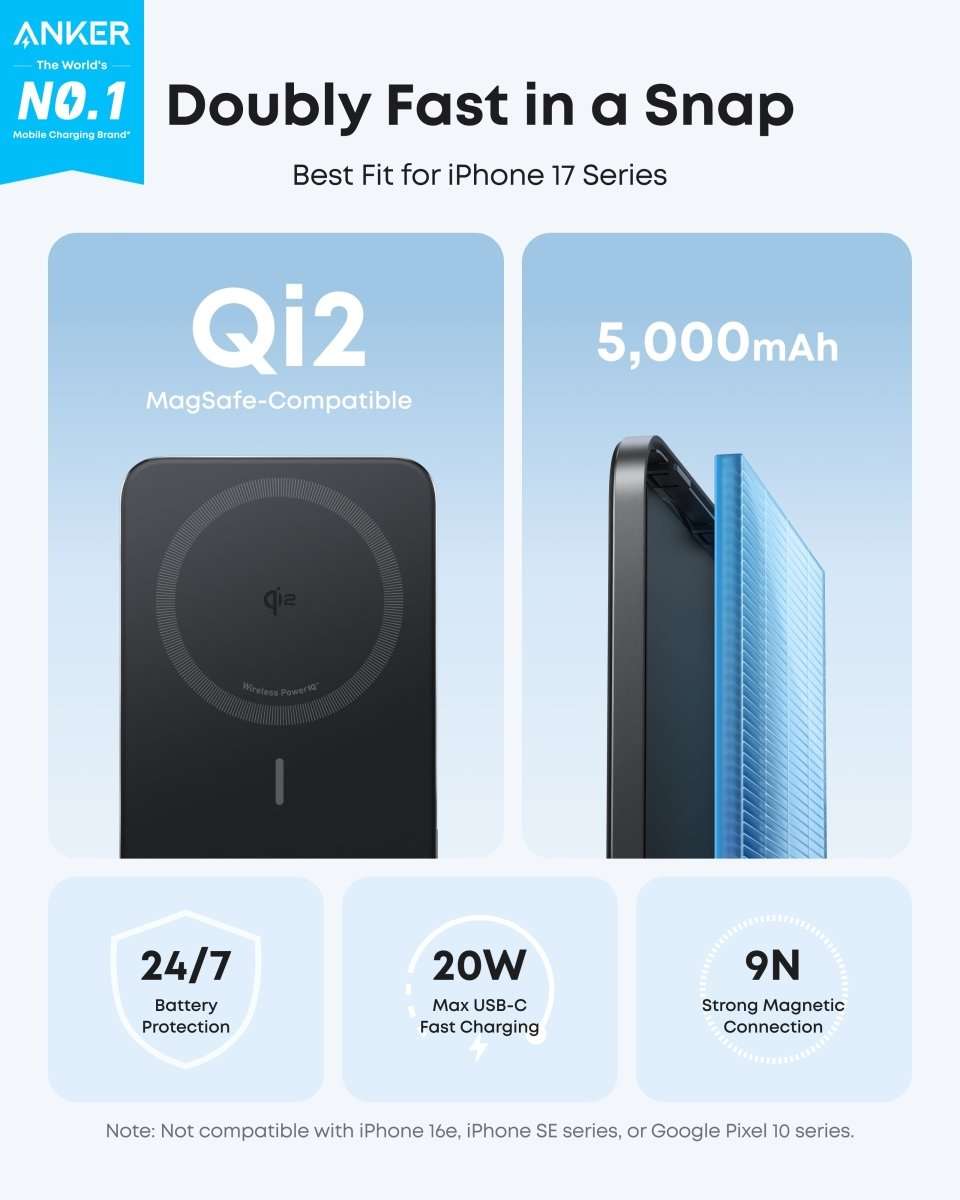 Anker Nano Power Bank (5K, MagGo, Slim) Cartsfy Inc.