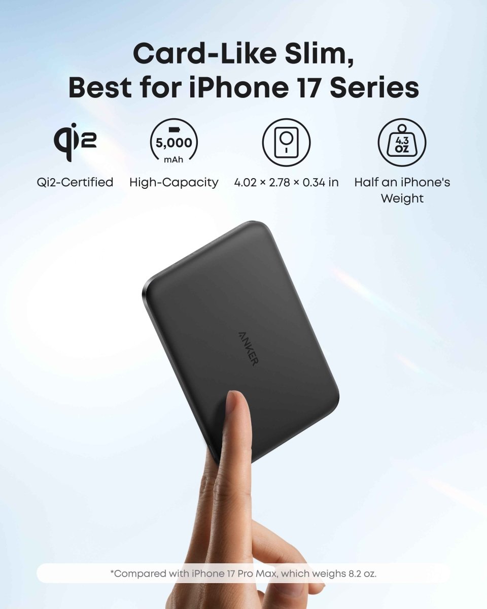 Anker Nano Power Bank (5K, MagGo, Slim) - Cartsfy Inc.