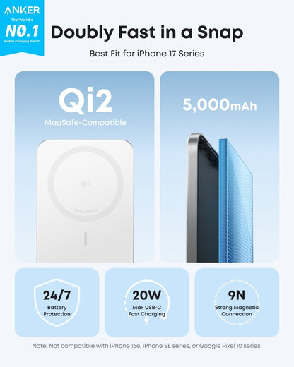 Anker Nano Power Bank (5K, MagGo, Slim) - Cartsfy Inc.