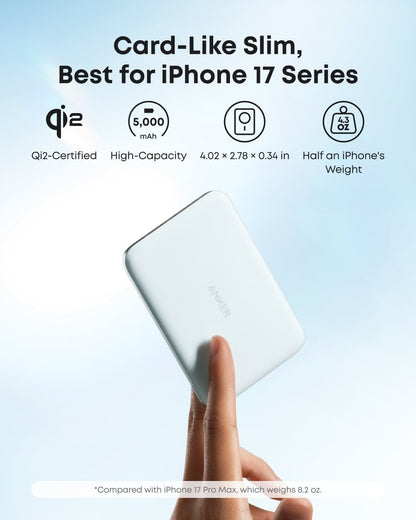 Anker Nano Power Bank (5K, MagGo, Slim) - Cartsfy Inc.