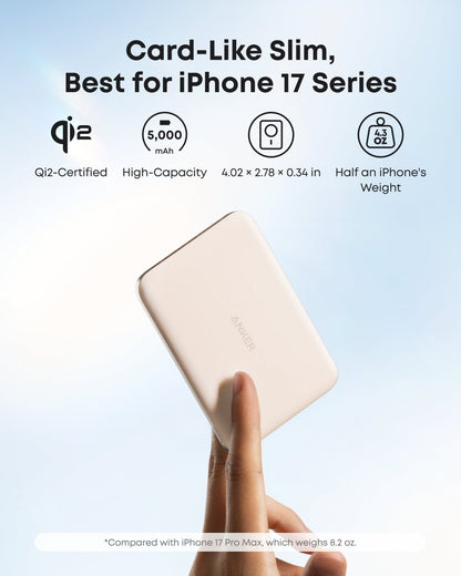Anker Nano Power Bank (5K, MagGo, Slim) - Cartsfy Inc.