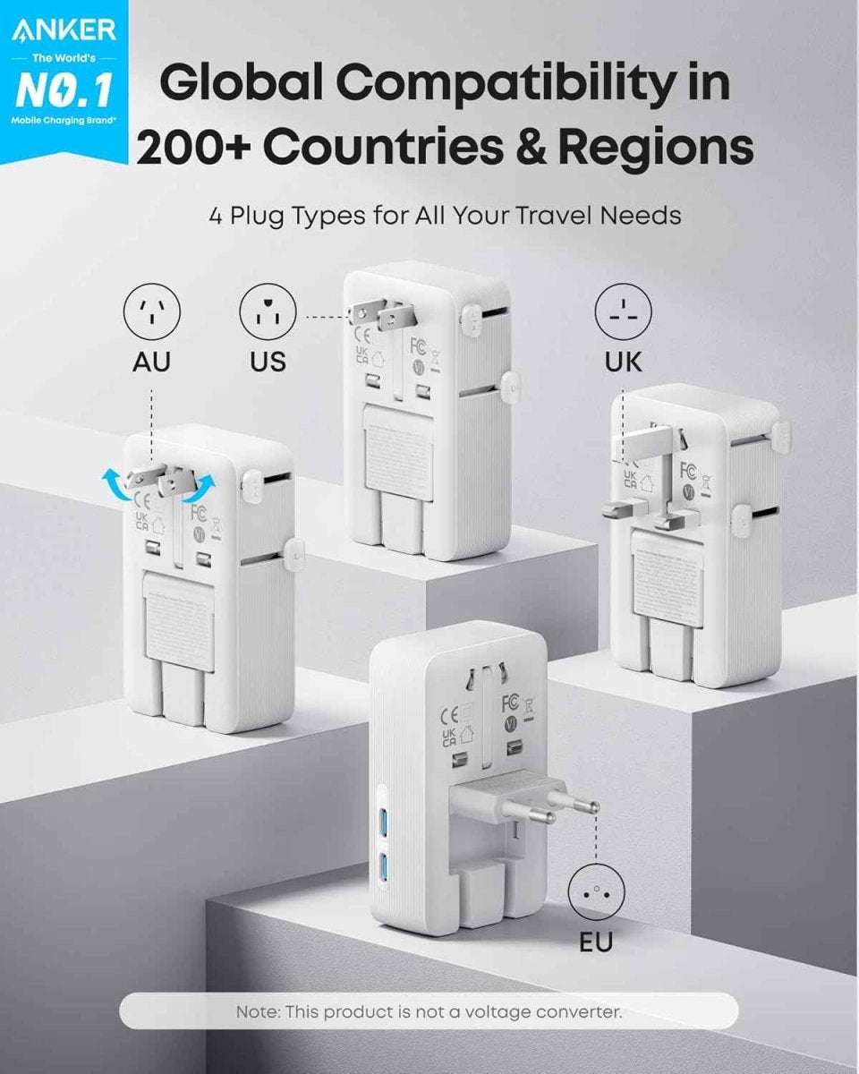 Anker Nano Travel Adapter (5-in-1, 20W, 1-Pack) Cartsfy Inc.
