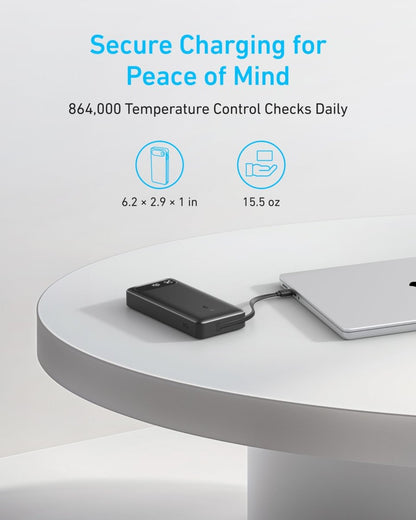 Anker Power Bank (20K, 87W, Built - In USB - C Cable) - Cartsfy Inc.