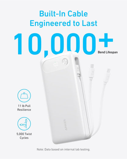 Anker Power Bank (20K, 87W, Built - In USB - C Cable) - Cartsfy Inc.