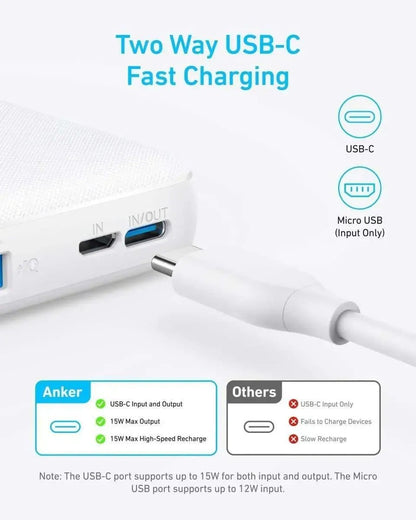 Anker  Power Bank (PowerCore 10K) Anker Black White Black-White-