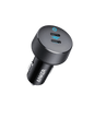 Anker PowerDrive III Duo car charger plug with LED indicator, black