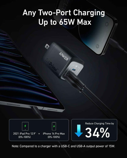 Anker Prime 67W GaN Wall Charger (3 Ports) - Cartsfy Inc.