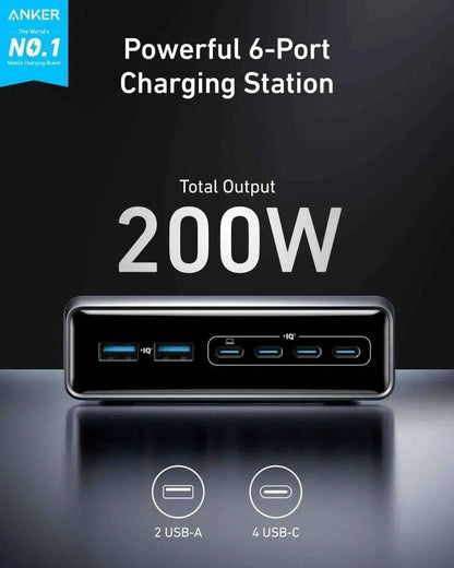 Anker Prime Charger (200W, 6 Ports, GaN) Anker Default Title Default Title-