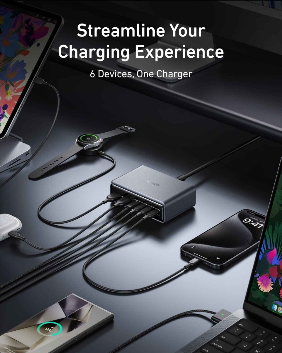 Anker Prime Charger (200W, 6 Ports, GaN) - Cartsfy Inc.