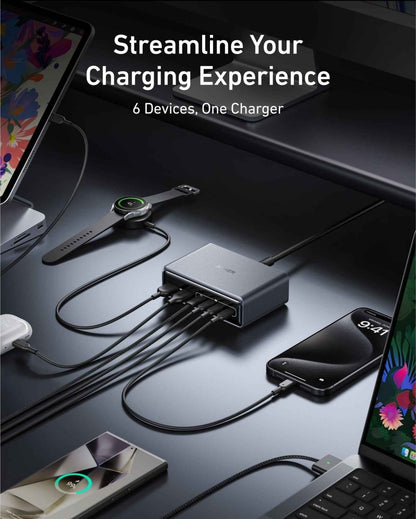 Anker Prime Charger (200W, 6 Ports, GaN) - Cartsfy Inc.