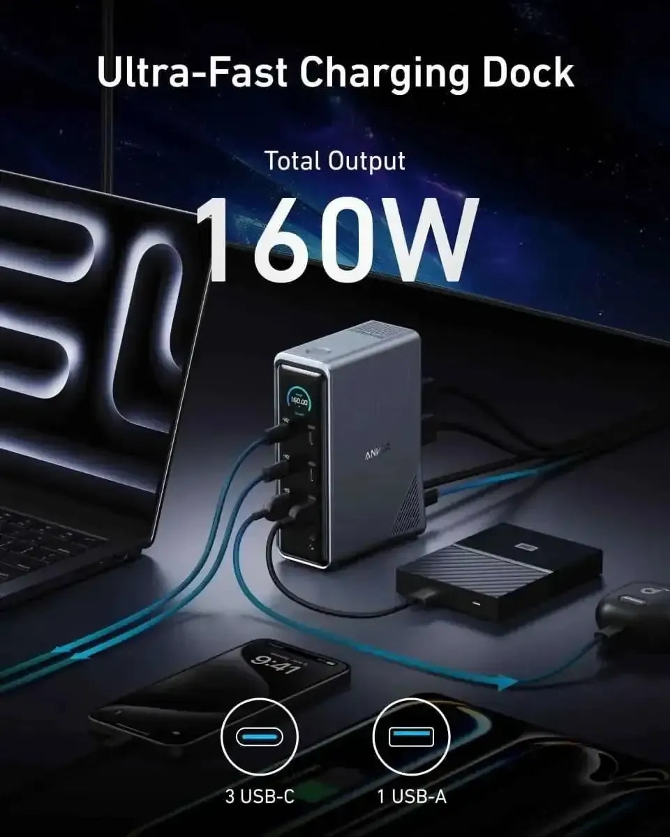 Anker Prime Charging Docking Station (14-in-1, Dual Display, 160W) Anker Default Title Default Title-