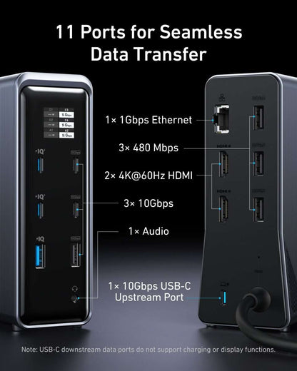 Anker Prime charging docking station with Ethernet, HDMI, USB-C and USB-A ports
