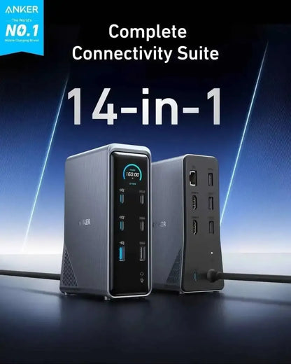 Anker Prime Charging Docking Station (14-in-1, Dual Display, 160W) Anker Default Title Default Title-