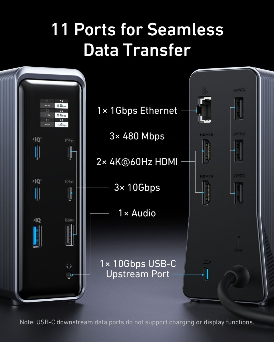 Anker Prime Charging Docking Station (14 - in - 1, Dual Display, 160W) - Cartsfy Inc.