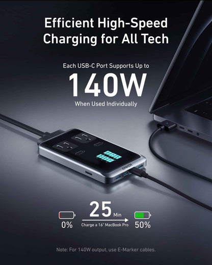 Anker Prime Charging Station (8 - in - 1, 240W) - Cartsfy Inc.