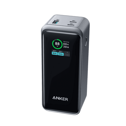 Anker Prime power bank (20K) in black with front status screen and ports