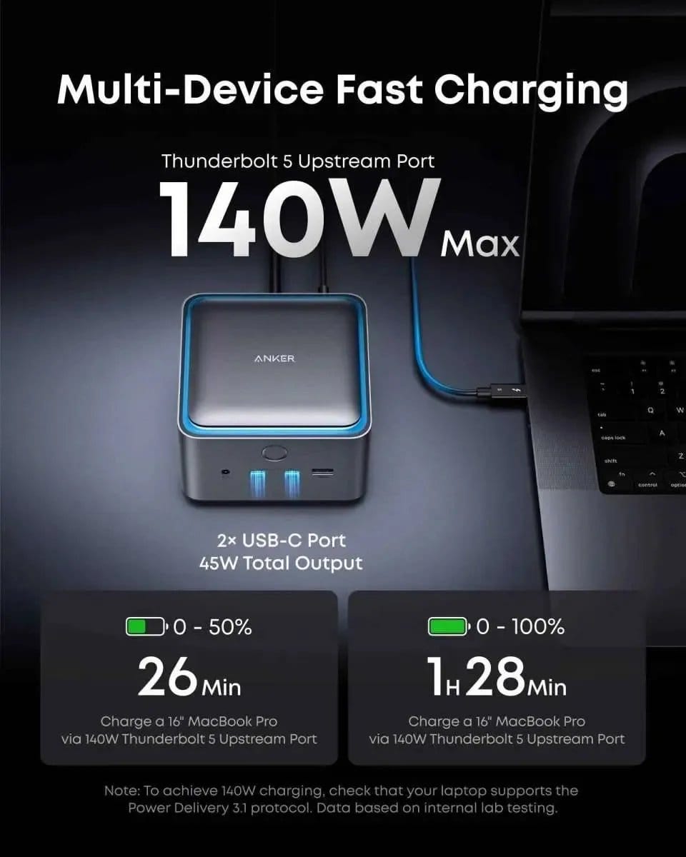 Anker Prime TB5 Docking Station (14-in-1, 8K, Thunderbolt 5 ) Anker Default Title Default Title-