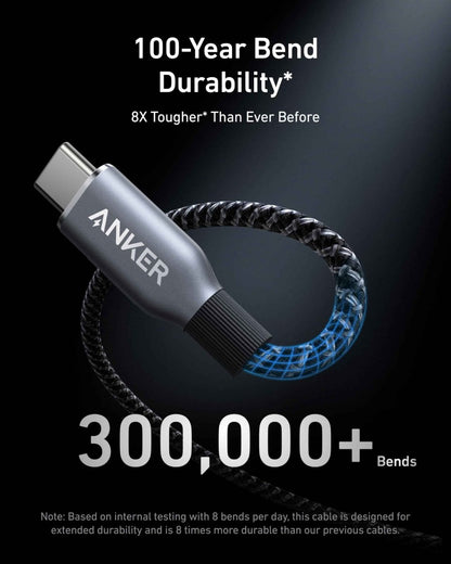 Anker Prime USB - C to USB - C Cable (240W, Upcycled - Braided) - Cartsfy Inc.