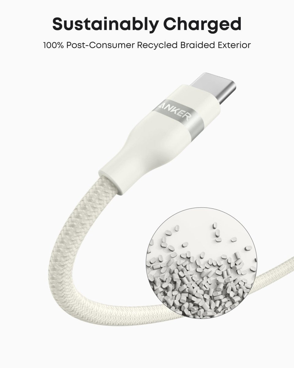 Anker USB - A to USB - C Cable (3 ft/6 ft, Upcycled - Braided) - Cartsfy Inc.