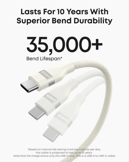 Anker USB - A to USB - C Cable (3 ft/6 ft, Upcycled - Braided) - Cartsfy Inc.